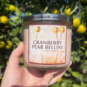 Slatkin co cranberry pear bellini candle